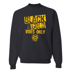 Men's/ Unisex Freedom Wear Black and Gold Crewneck