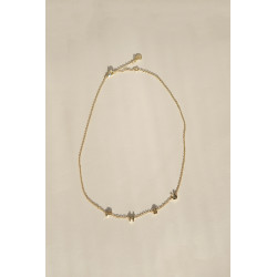 Nickel and Suede Initial Necklace FHSU